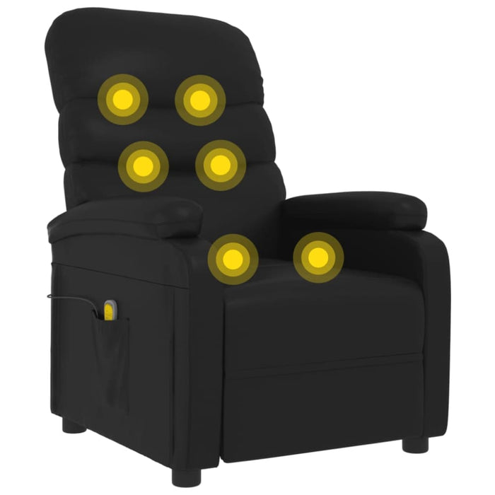 Massage Chair Black Faux Leather Taxlkt