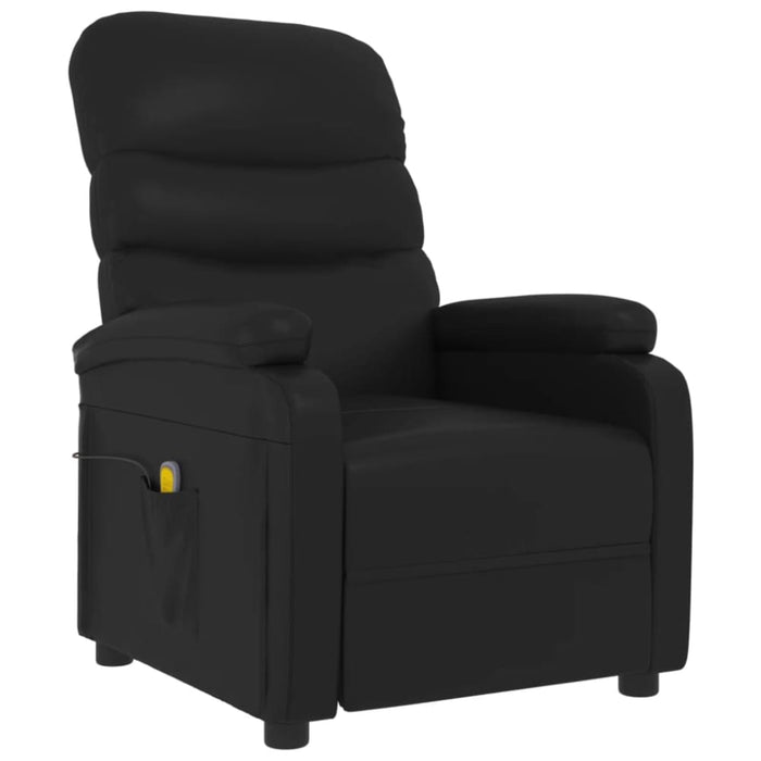 Massage Chair Black Faux Leather Taxlkt