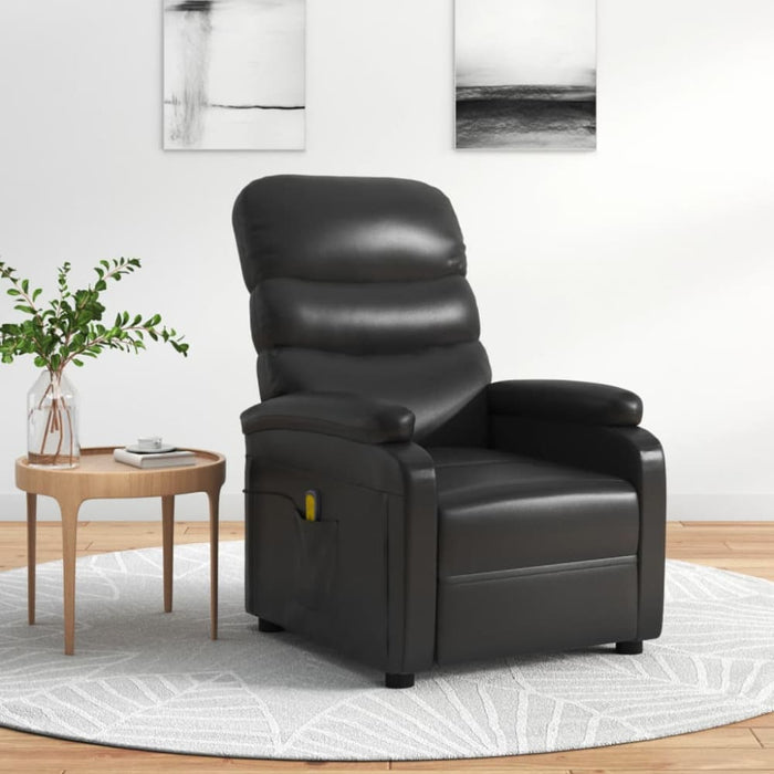 Massage Chair Black Faux Leather Taxlkt