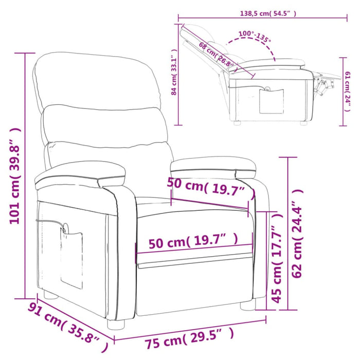 Massage Chair Black Faux Leather Taxlkt