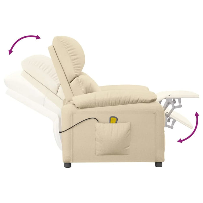 Massage Chair Cream Fabric Tanaln