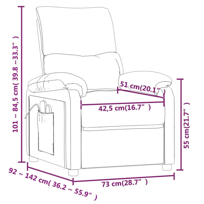 Massage Chair Cream Fabric Tanaln