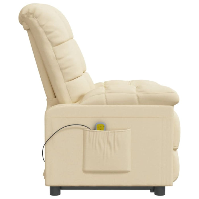 Massage Chair Cream Fabric Taxiax