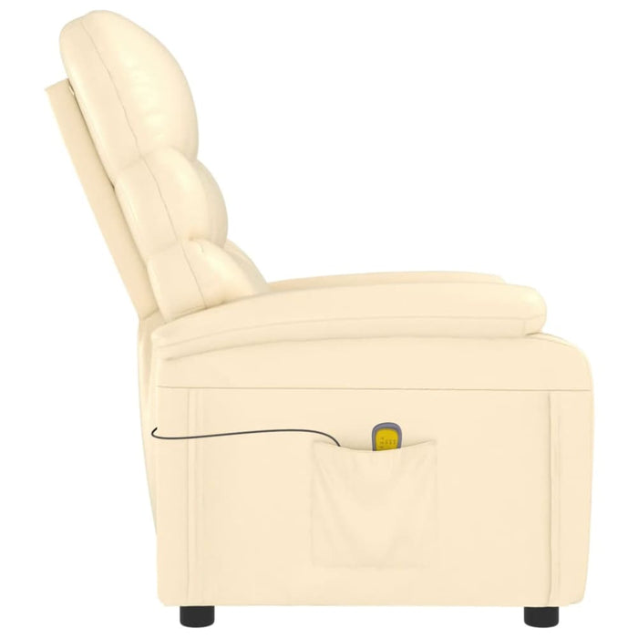 Massage Chair Cream Faux Leather Taxlka