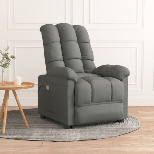 Massage Chair Dark Grey Fabric Taxita