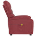 Massage Chair Wine Red Faux Leather Taxlki