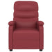 Massage Chair Wine Red Faux Leather Taxlki