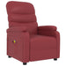 Massage Chair Wine Red Faux Leather Taxlki