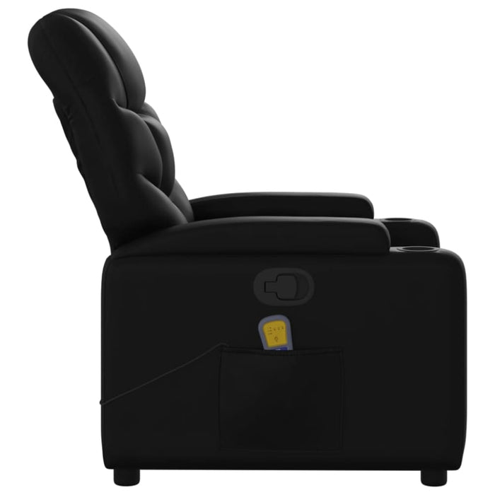 Massage Recliner Chair Black Faux Leather Txblbpx