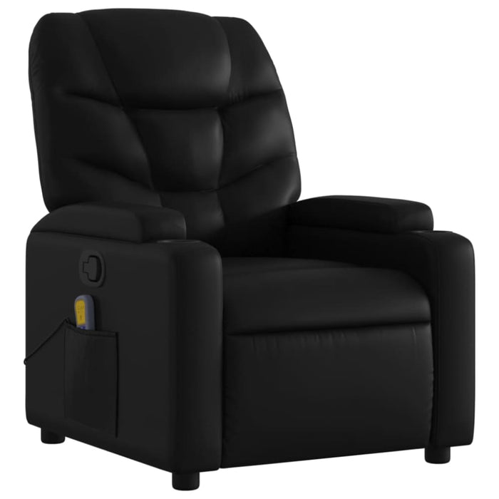 Massage Recliner Chair Black Faux Leather Txblbpx