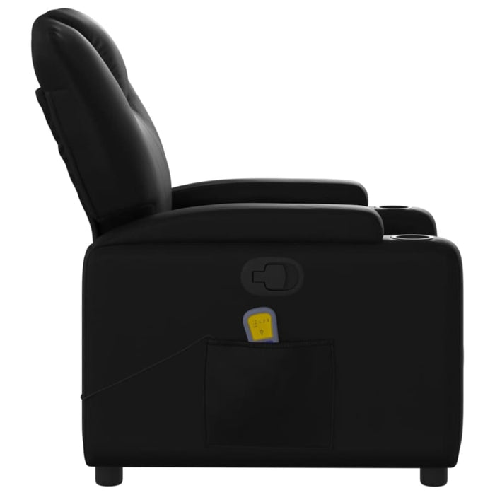 Massage Recliner Chair Black Faux Leather Txbpkik