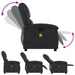 Massage Recliner Chair Black Real Leather Txbpkxa