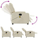 Massage Recliner Chair Cream Faux Leather Tixtki