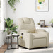 Massage Recliner Chair Cream Faux Leather Tixtki