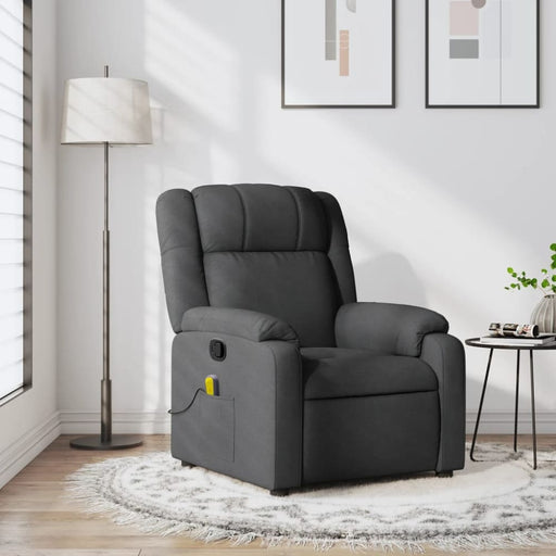 Massage Recliner Chair Dark Grey Fabric Titpak