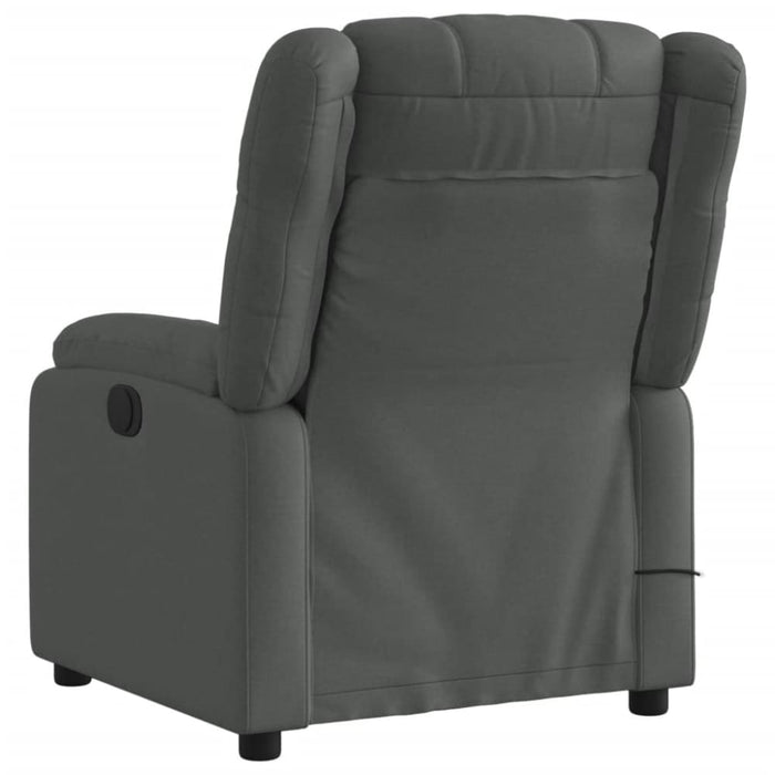 Massage Recliner Chair Dark Grey Fabric Txblxbl