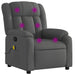 Massage Recliner Chair Dark Grey Fabric Txblxpt