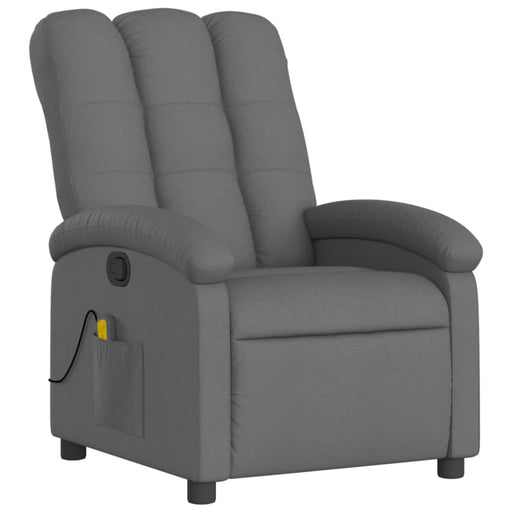 Massage Recliner Chair Dark Grey Fabric Txbpnlk