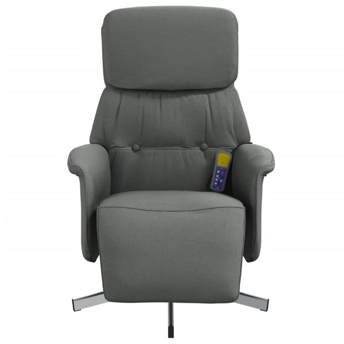 Massage Recliner Chair With Footrest Dark Grey Fabric Tpllib