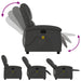 Massage Recliner Chair Grey Real Leather Tioikl