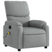 Massage Recliner Chair Light Grey Fabric Titaxx