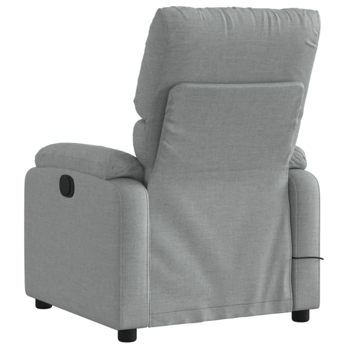 Massage Recliner Chair Light Grey Fabric Titaxx