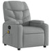 Massage Recliner Chair Light Grey Fabric Tixapt