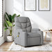 Massage Recliner Chair Light Grey Fabric Tixapt