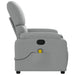 Massage Recliner Chair Light Grey Fabric Txblbkl