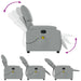 Massage Recliner Chair Light Grey Fabric Txblbkl