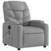 Massage Recliner Chair Light Grey Fabric Txblbtx