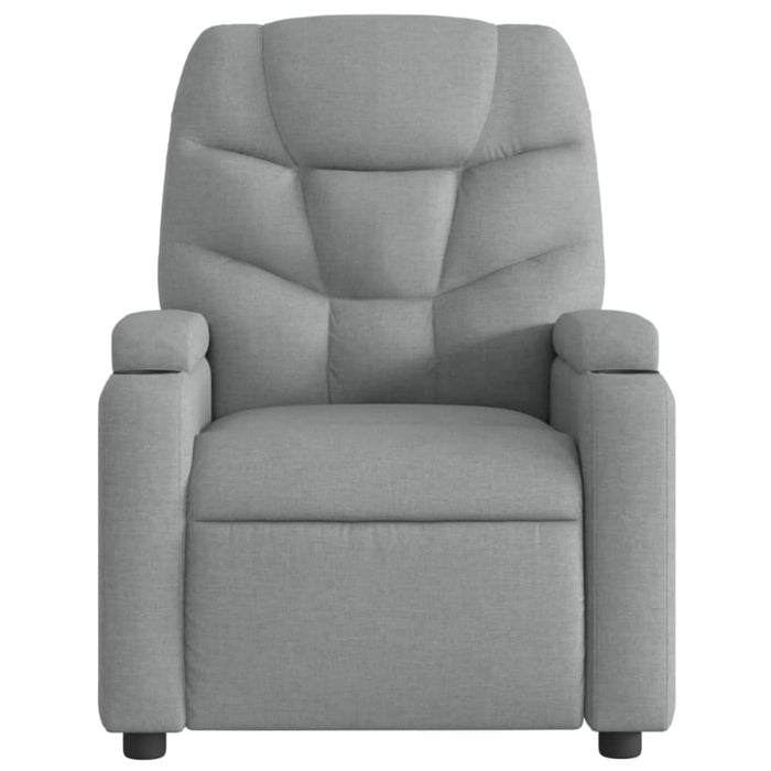 Massage Recliner Chair Light Grey Fabric Txblbtx