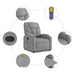 Massage Recliner Chair Light Grey Fabric Txblbtx