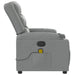 Massage Recliner Chair Light Grey Fabric Txblntp