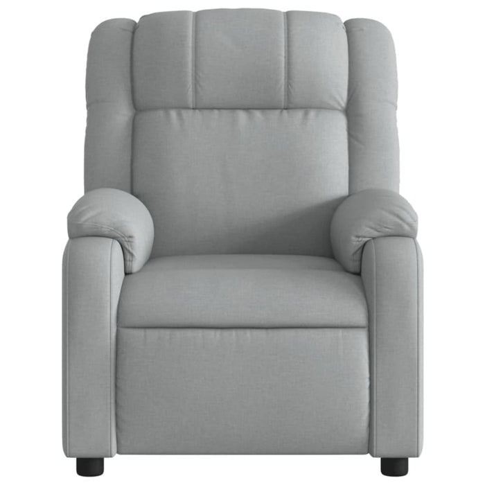 Massage Recliner Chair Light Grey Fabric Txblxbp