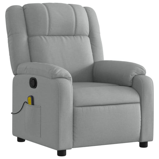 Massage Recliner Chair Light Grey Fabric Txblxbp