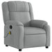 Massage Recliner Chair Light Grey Fabric Txblxbp