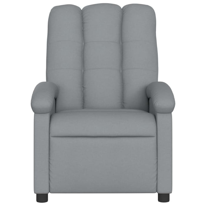 Massage Recliner Chair Light Grey Fabric Txbpnln