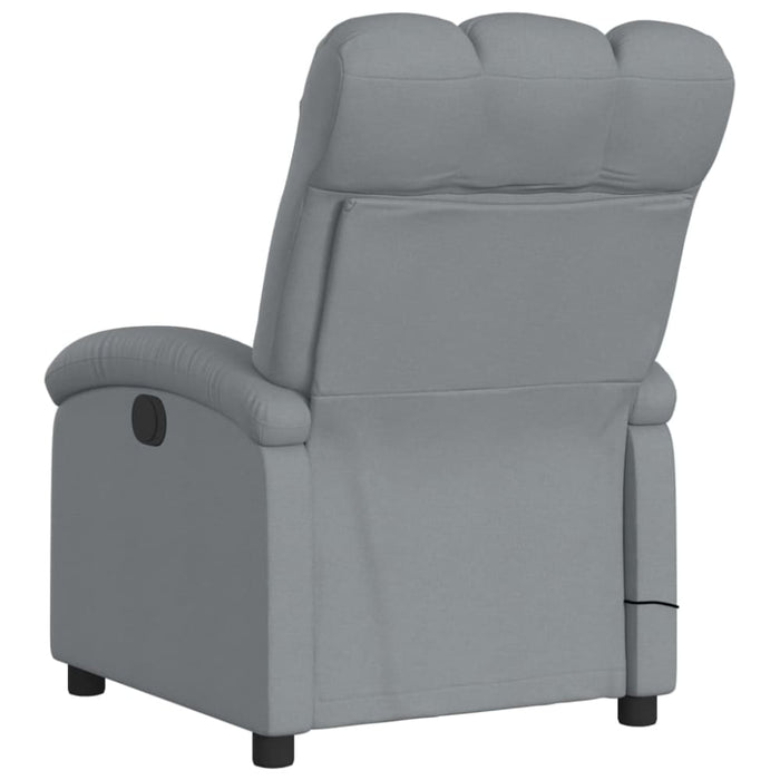 Massage Recliner Chair Light Grey Fabric Txbpnln