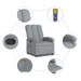 Massage Recliner Chair Light Grey Fabric Txbpnln