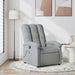 Massage Recliner Chair Light Grey Fabric Txbpnln