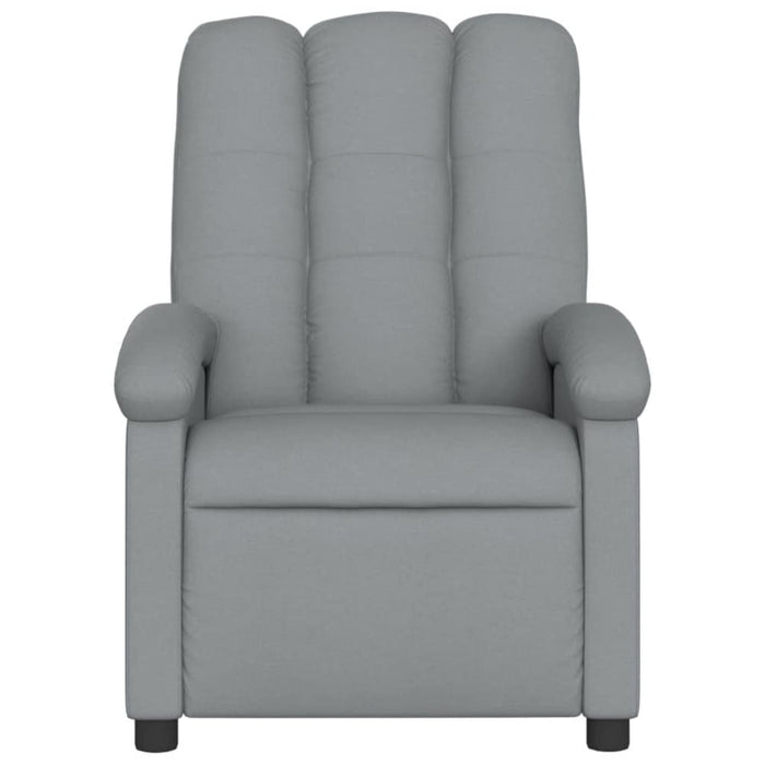 Massage Recliner Chair Light Grey Fabric Txbptna