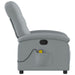 Massage Recliner Chair Light Grey Fabric Txbptna