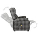 Massage Stand-up Reclining Chair Grey Fabric Txkaio