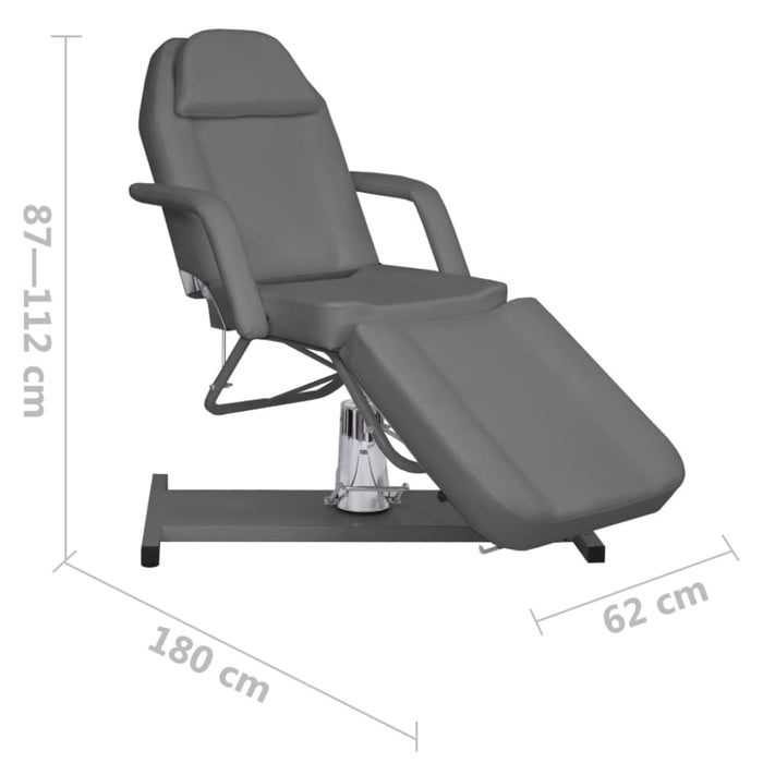 Massage Table Grey 180x62x(87-112) Cm Oobxll