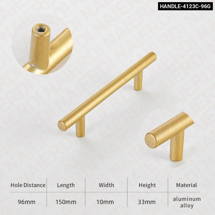 Matte Gold Cabinet Knobs For Kitchen Furniture