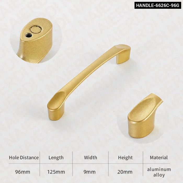 Matte Gold Cabinet Knobs For Kitchen Furniture