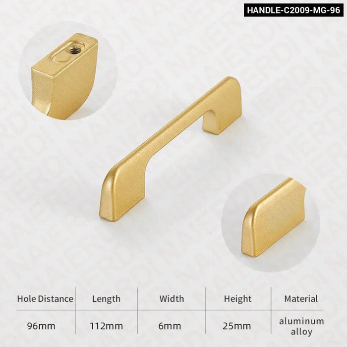 Matte Gold Cabinet Knobs For Kitchen Furniture