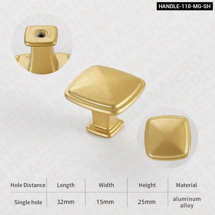 Matte Gold Cabinet Knobs For Kitchen Furniture