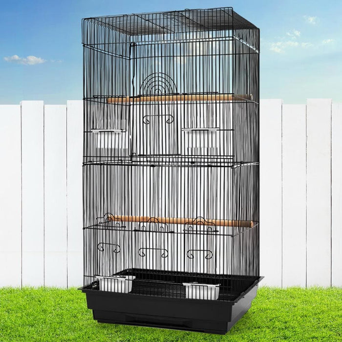 I.pet Medium Bird Cage With Perch - Black